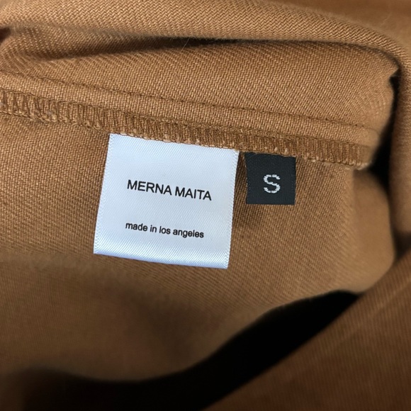 Merna Maita | Heavy Cotton Twill Jumpsuit - Caramel - Picture 7 of 7
